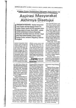 Proses Pembentukan Kabupaten solok selatan 60
