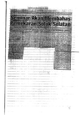 Proses Pembentukan Kabupaten solok selatan 71